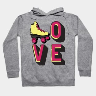 Roller skates Love Roller Disco Skate Derby Girl 70s Hoodie